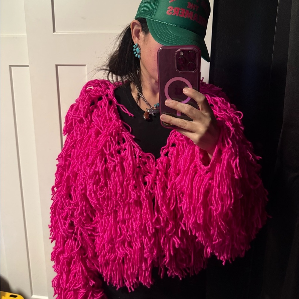 Dopamine dressing fringe cardigan short - Picture 2 of 5